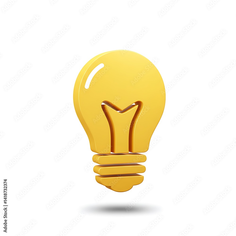 Premium 3D Idea Icon on White Background Professional Design Resource Premium 3D Idea Icon on White Background Professional Design Resource