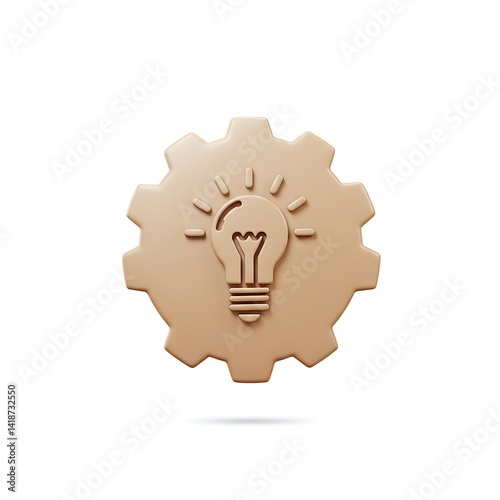 Premium 3D Idea Icon on White Background Professional Design Resource