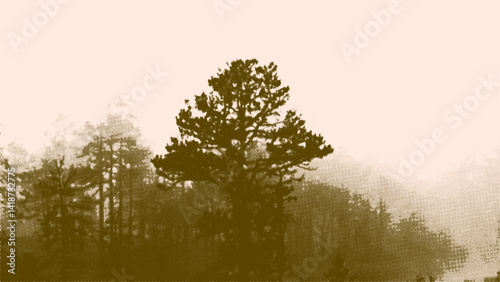 abstract forest halftone vector background
