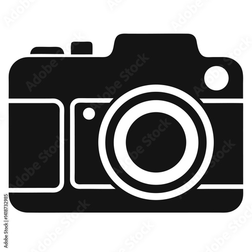 camera silhouette vector icon