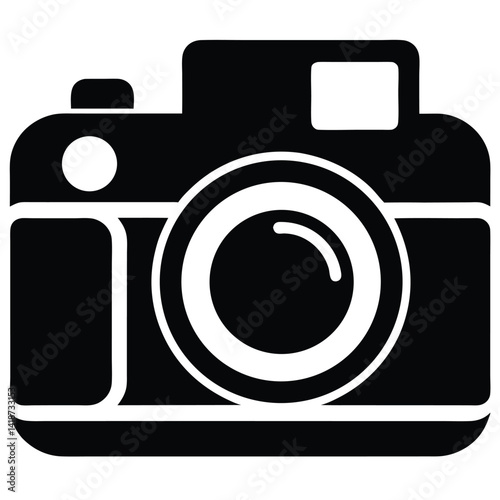 camera silhouette vector icon