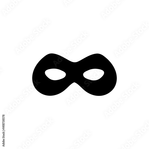 Black carnival mask icon. Vector illustration 