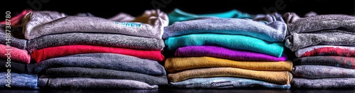 Stacks of Colorful Clothes