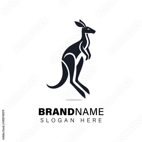 kangaroo logo vector illustration