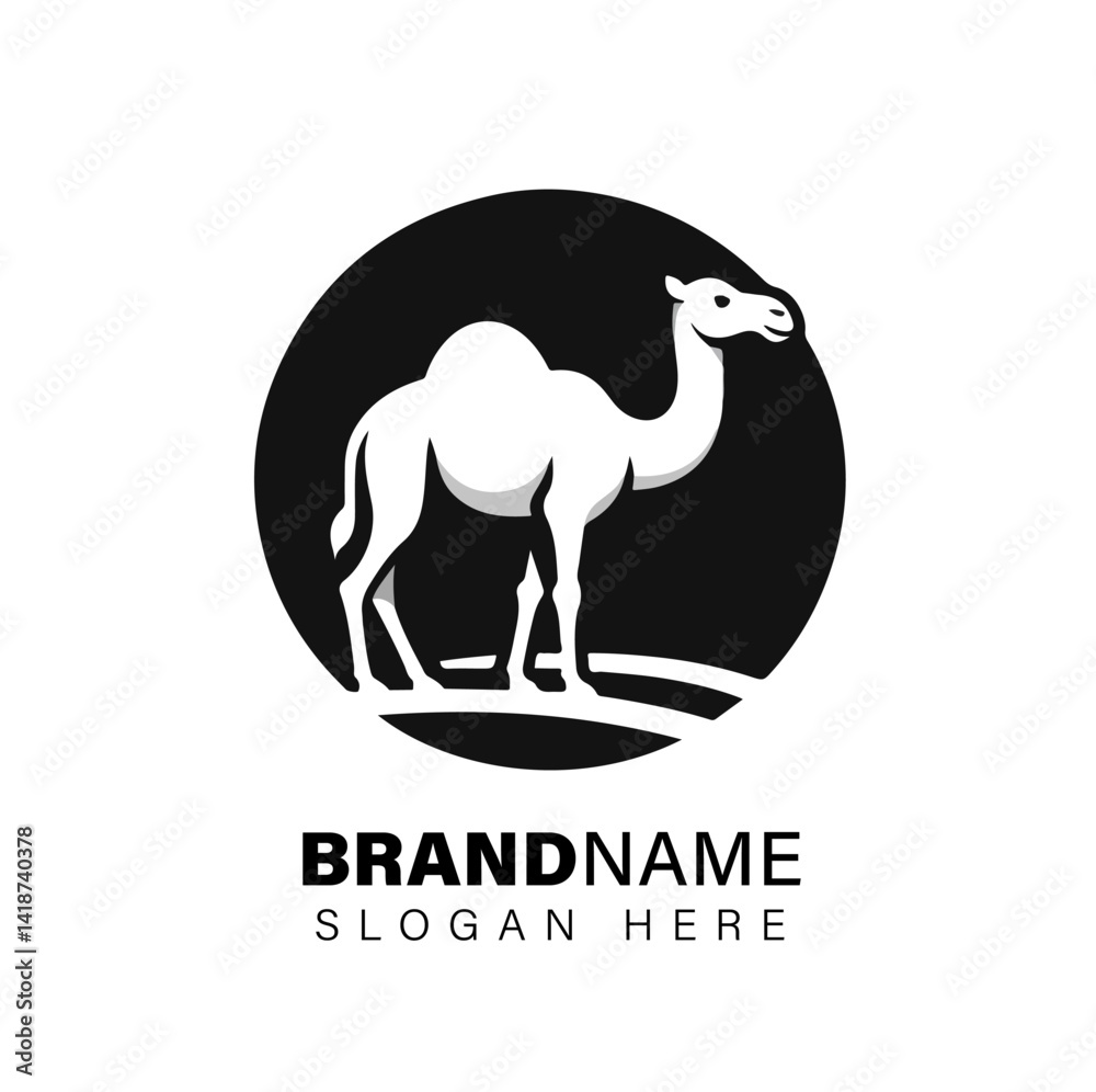 Obraz premium camel logo vector illustration