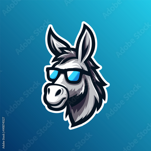 donkey mascot logo vector illustration