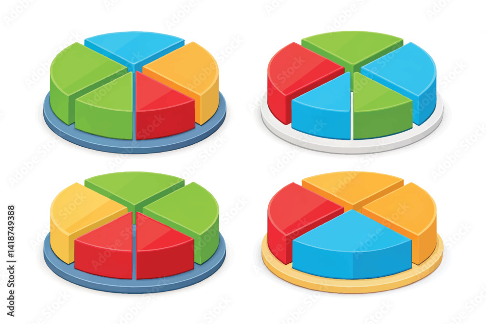 Obraz premium 3d pie chart