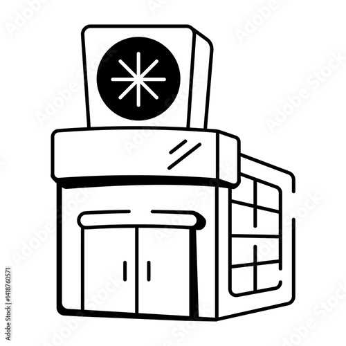 A doodle style con of an emergency room 
