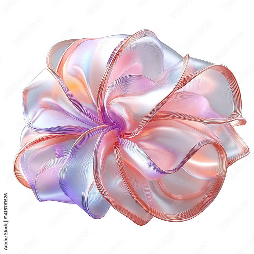 Luminous iridescent petal arrangement creating a mesmerizing soft light display Luminous iridescent petal arrangement creating a mesmerizing soft light display