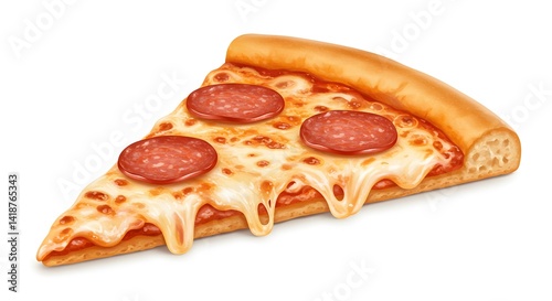 pizza on white