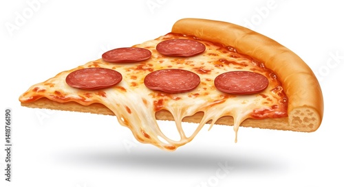 pizza on white background