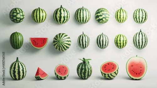 Watermelon variations with studio shot.