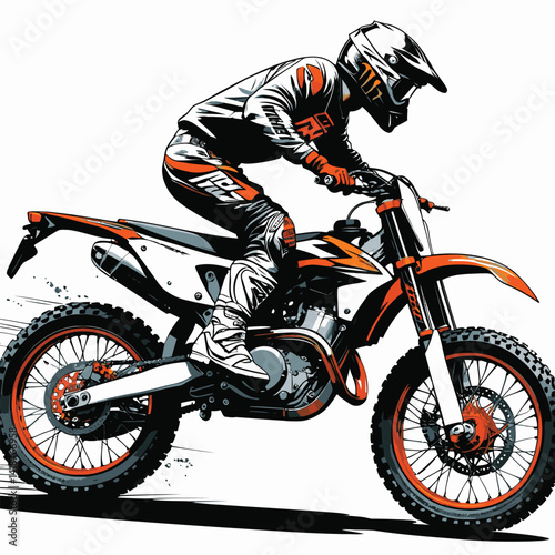 unique and cool motorcross vector