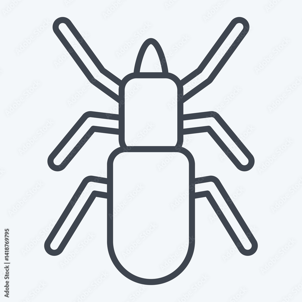 Icon Malware. related to Insects symbol. line style. design editable Icon Malware. related to Insects symbol. line style. design editable