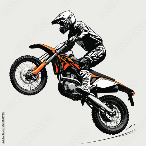unique and cool motorcross vector