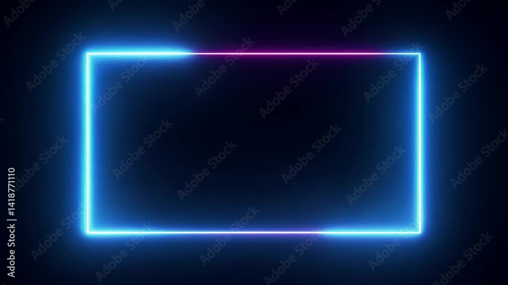 Neon Frame on Dark Background for Modern Digital Designs Neon Frame on Dark Background for Modern Digital Designs