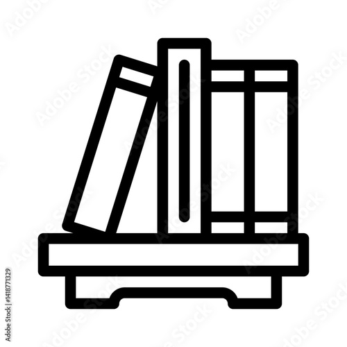 bookshelf line icon