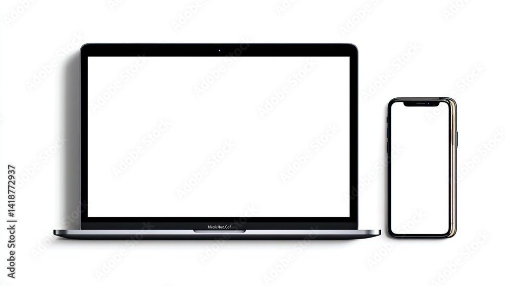 Modern Laptop and Smartphone Mockup (2) Modern Laptop and Smartphone Mockup (2)