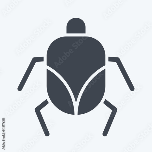 Icon Mite. related to Insects symbol. glyph style. design editable 1
