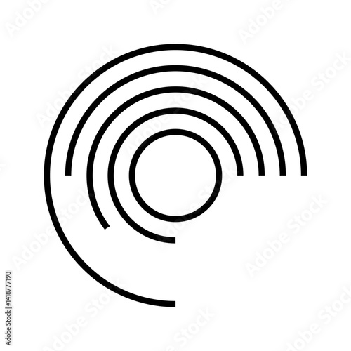 radial icon color editable on white background