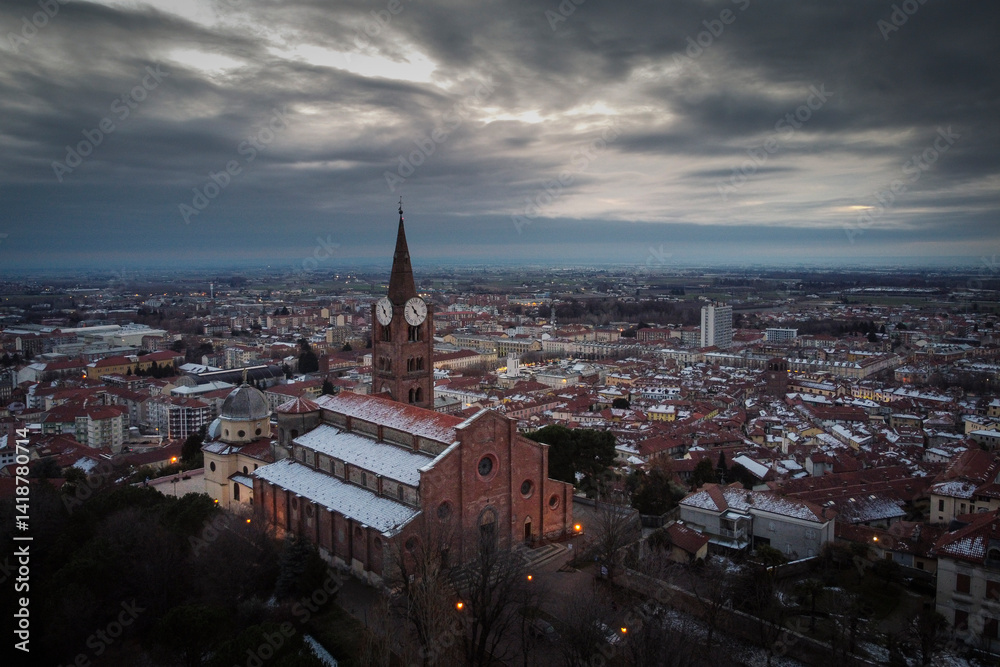 Obraz premium The city of Pinerolo, Turin, Italy