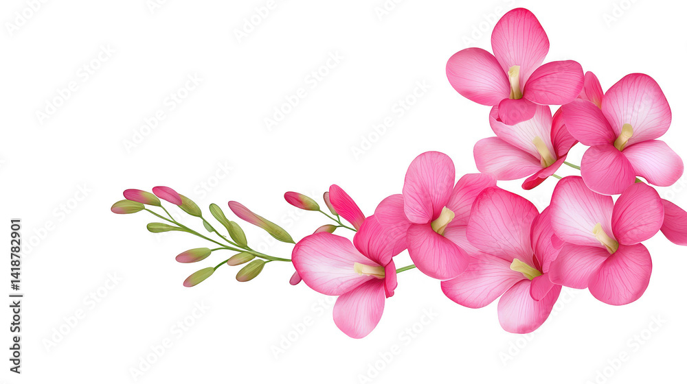 Elegant pink flowers on a striking black background, captivating floral display Elegant pink flowers on a striking black background, captivating floral display