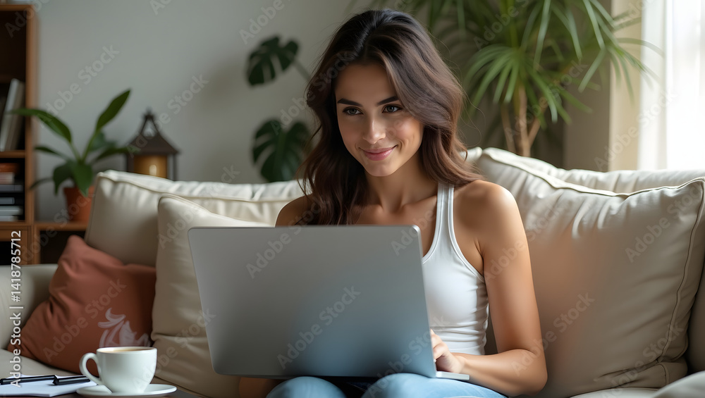 young woman with laptop young woman with laptop