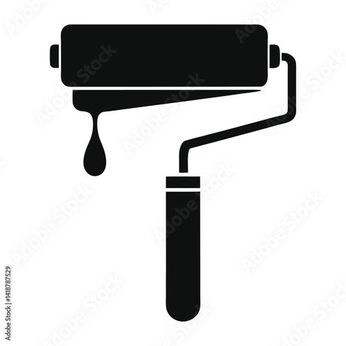 paint roller vector illustration