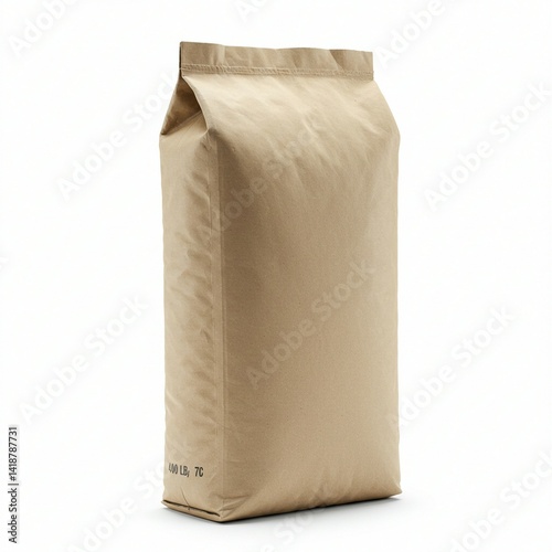 Brown paper bag packaging for bulk goods.