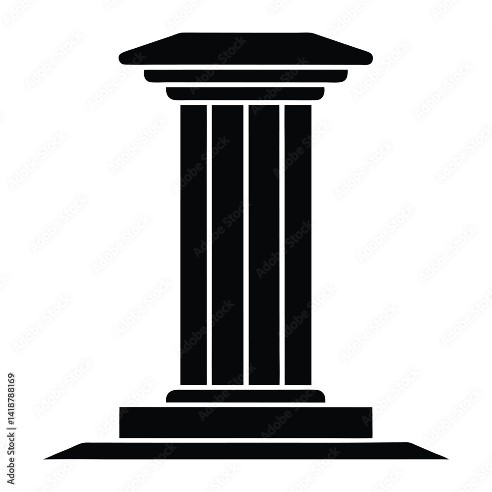 classic column isolated on white classic column isolated on white