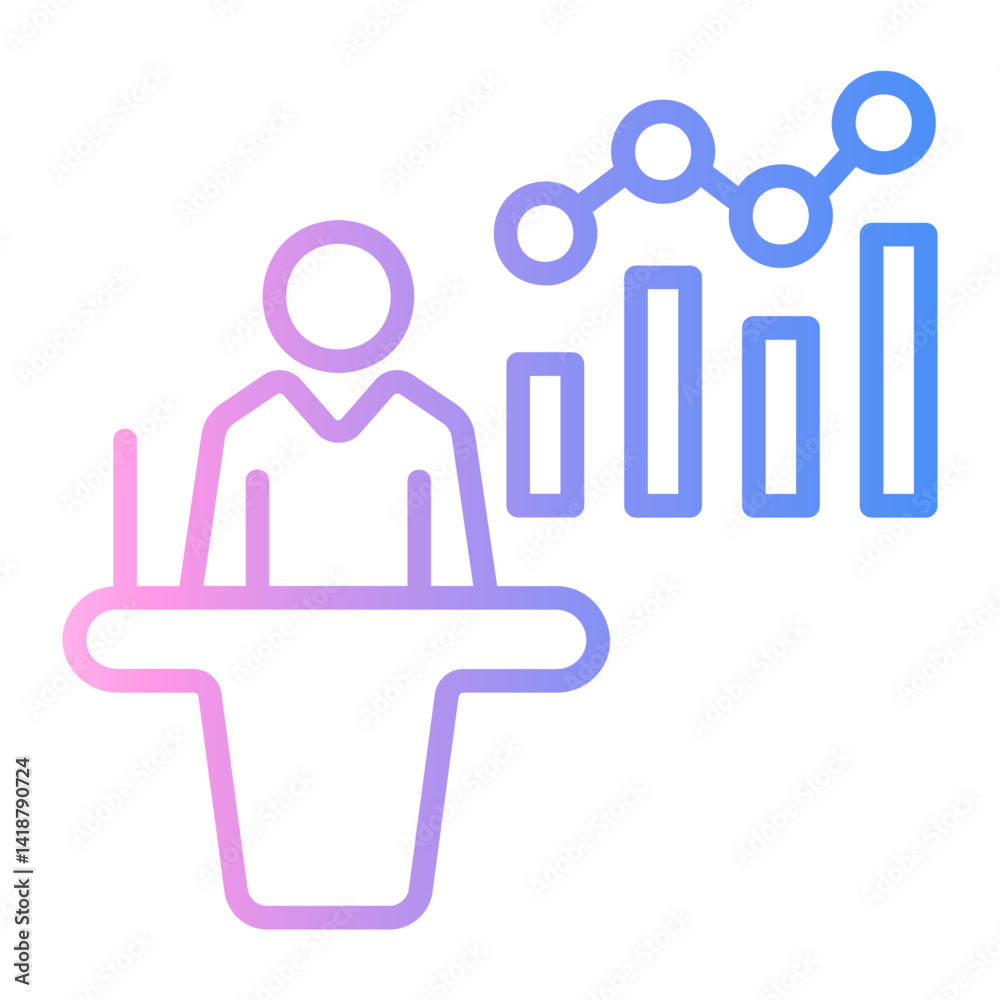 Fototapeta premium event Line Gradient Icon