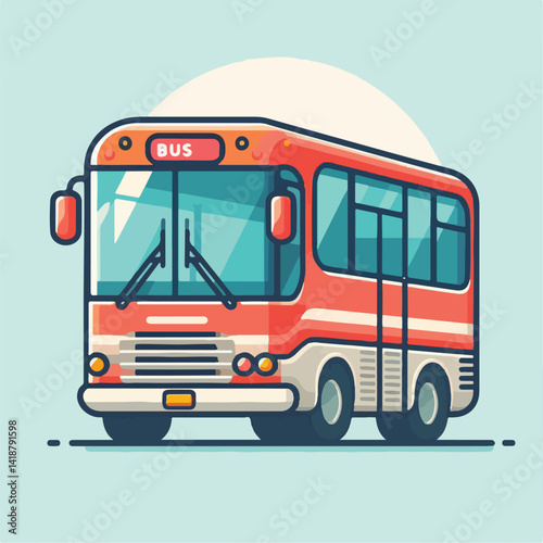 vector image of bus