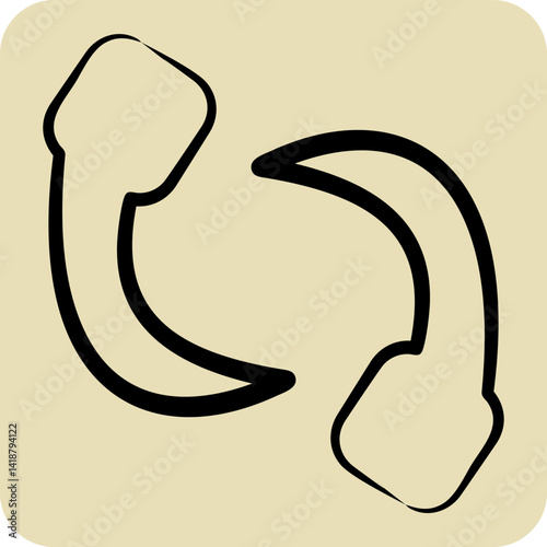 Icon Leech. related to Insects symbol. hand drawn style. design editable