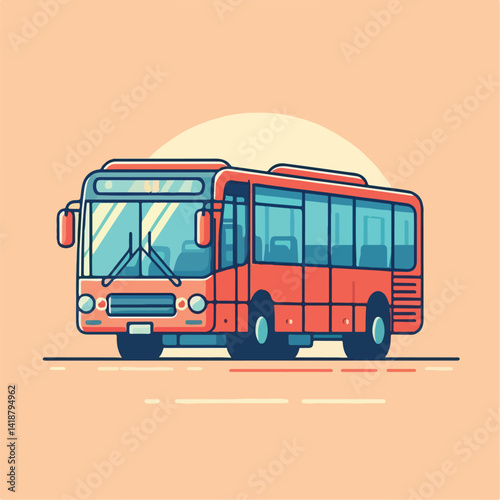 vector image of bus