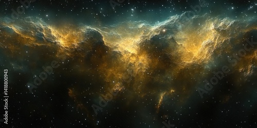 Fototapeta Naklejka Na Ścianę i Meble -  Giant glowing cosmic nebula in deep space with star field background panoramic spherical environment map