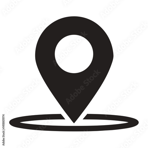 Map Pin Location Marker Icon Silhouette