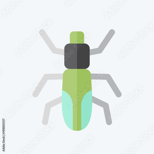 Icon Japanese Beetle. related to Insects symbol. flat style. design editable