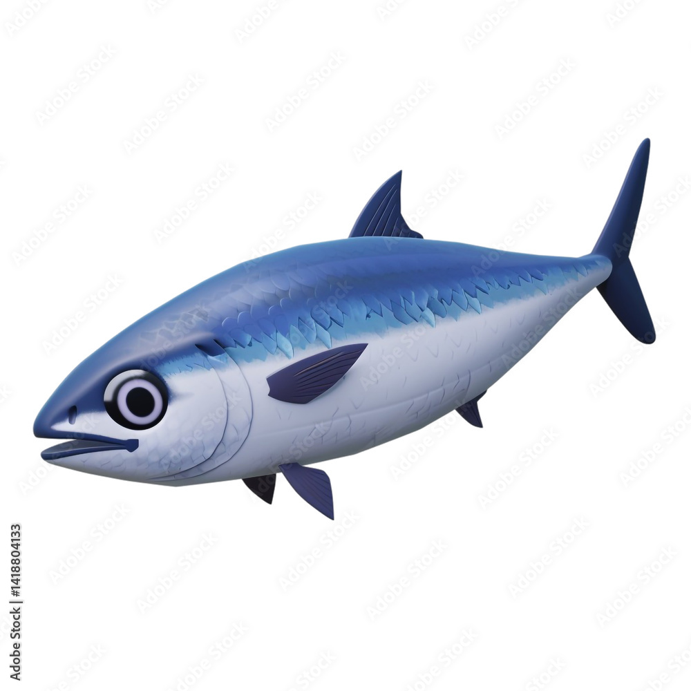 Fish 3D Icon Illustration Isolated on Transparent Background Fish 3D Icon Illustration Isolated on Transparent Background