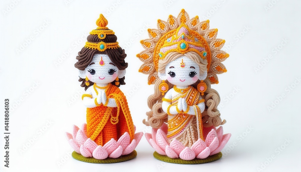 Cultural artisanship showcase divine figurines of deities crafting studio indoors close-up Cultural artisanship showcase divine figurines of deities crafting studio indoors close-up