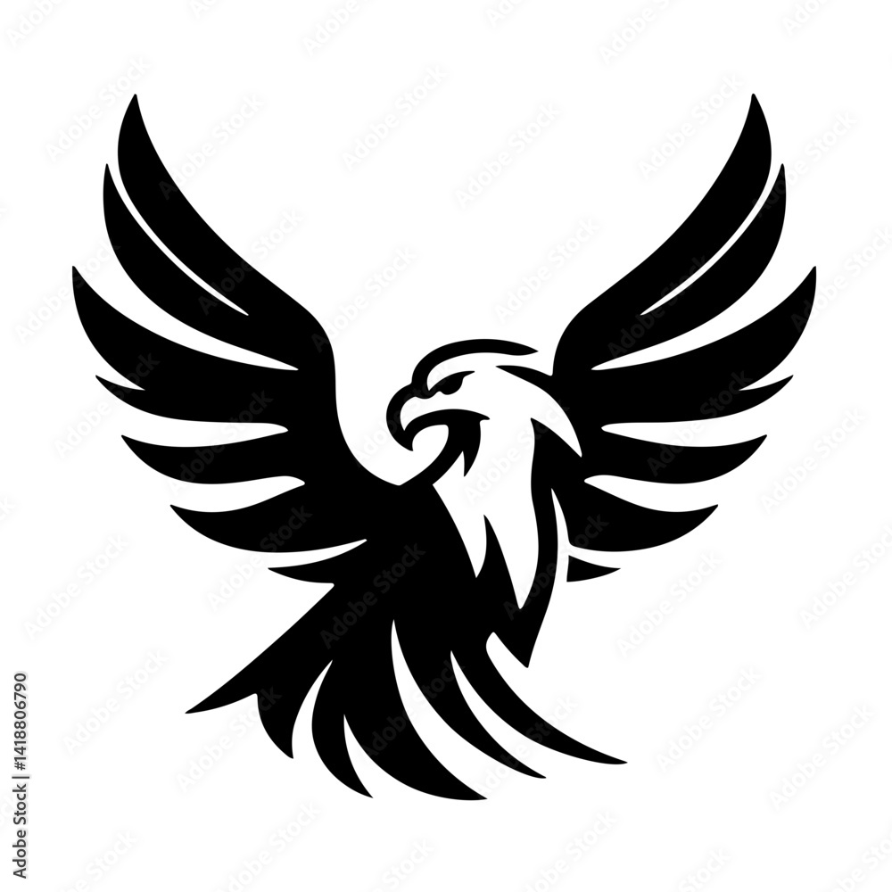 Obraz premium Majestic Eagle Silhouette: A Symbol of Strength and Freedom