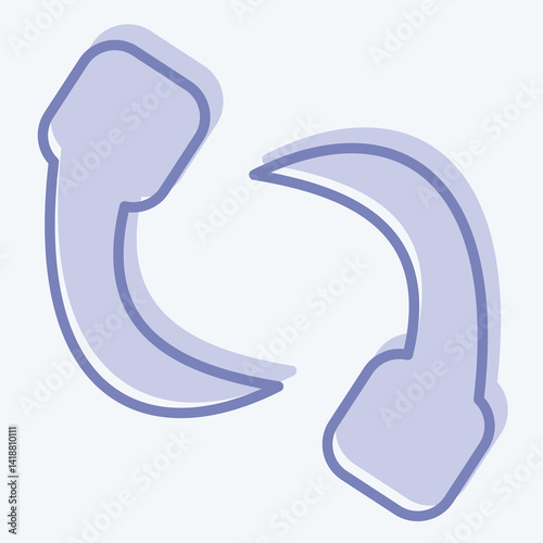 Icon Leech. related to Insects symbol. two tone style. design editable