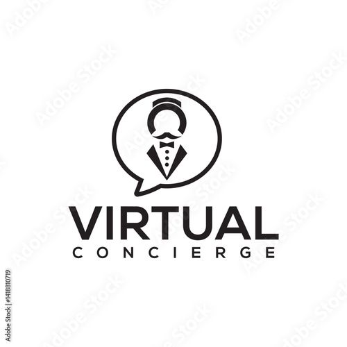 Modern Virtual Concierge Logo symbolizing convenience, service, and smart assistance—perfect for hospitality tech, AI assistants, or businesses offering personalized digital support.