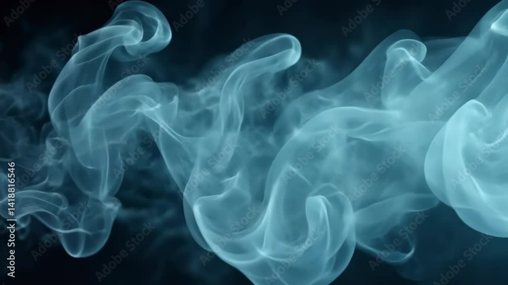 Abstract blue smoke swirls and dances on a dark background, creating a mesmerizing and ethereal visual display, showcasing intricate patterns and textures. Abstract blue smoke swirls and dances on a dark background, creating a mesmerizing and ethereal visual display, showcasing intricate patterns and textures.
