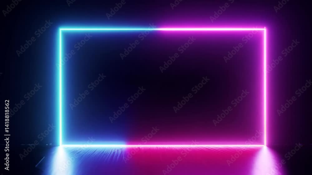 Vibrant Neon Light Frame Abstract Background for Creative Designs Vibrant Neon Light Frame Abstract Background for Creative Designs