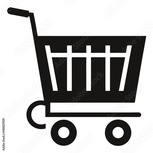 shopping cart silhouette vector graphic