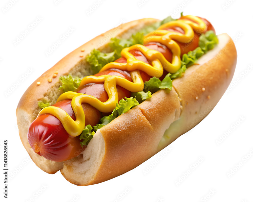 Classic Hot Dog with Mustard and Ketchup Classic Hot Dog with Mustard and Ketchup
