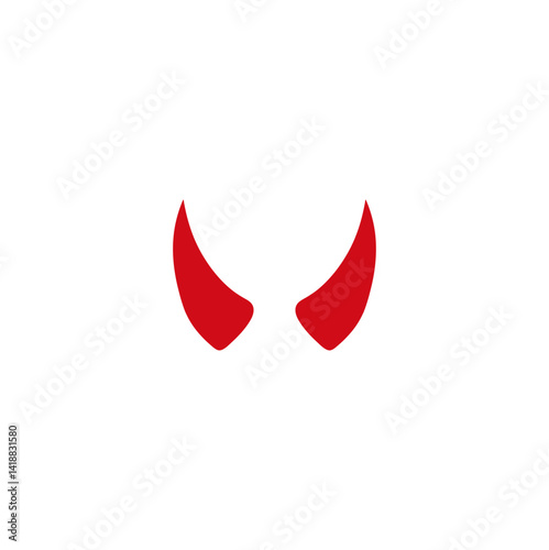 Devil horns icon. Monster carnival vector element.