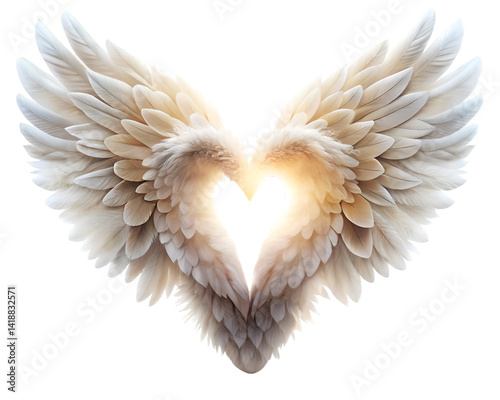 Angelic Wings Protecting a Heart