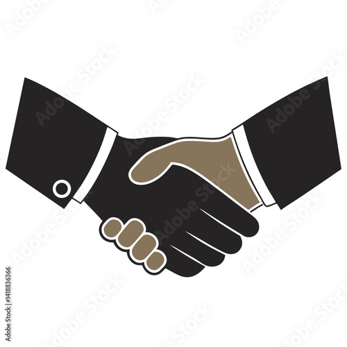 Handshake symbol of agreement partnership and business deal
