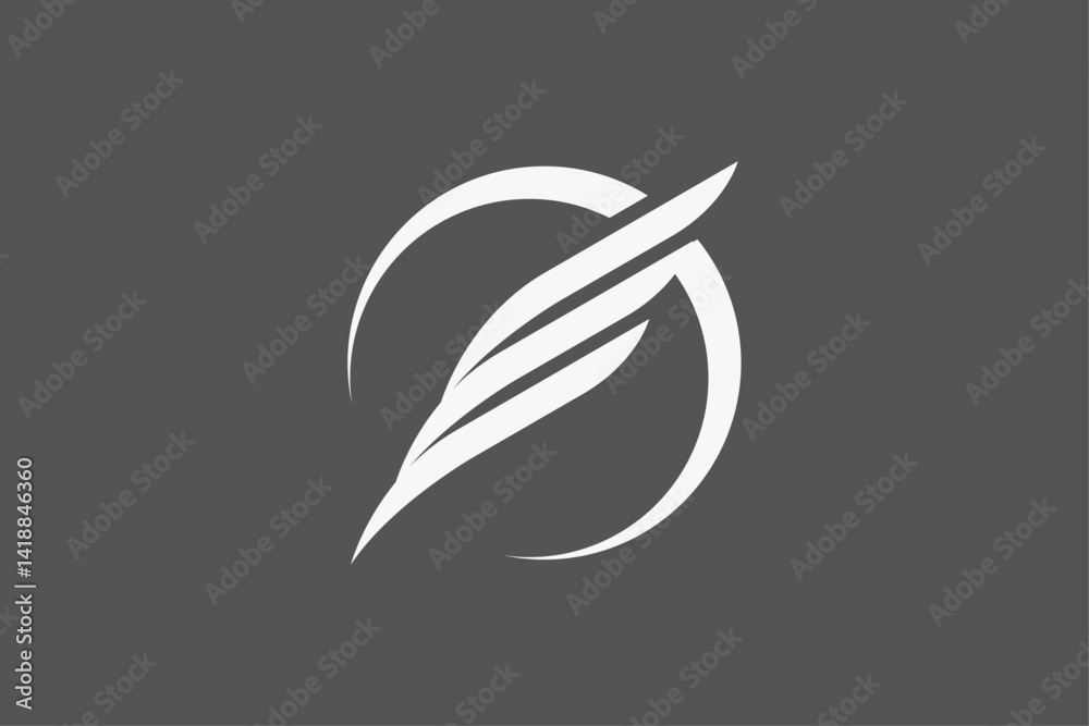Fototapeta premium wings modern in circle logo